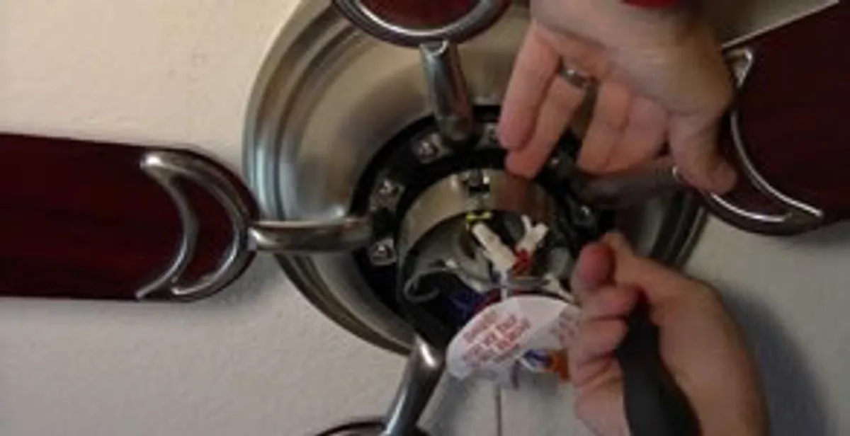 Ceiling fan installation with electrical wiring and mounting by professional electrician in Sacramento, CA