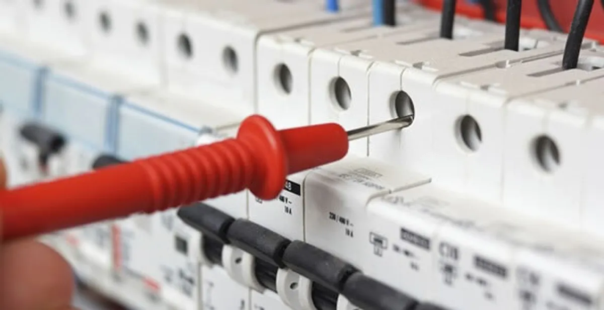 Electrical contractor testing circuit breakers during electrical repair in Rio Linda, CA