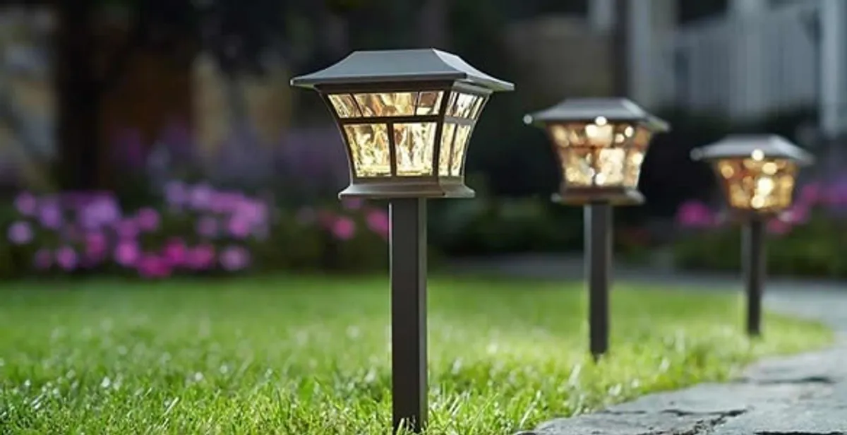 landscape lighting installation services with professionally installed pathway lights in Sacramento, CA