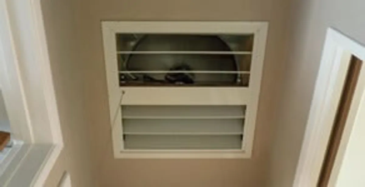 whole house fan installation services with ceiling-mounted ventilation system in Sacramento, CA